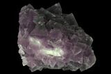 Purple Octahedral Fluorite Crystal Cluster - Highly Fluorescent! #142445-2